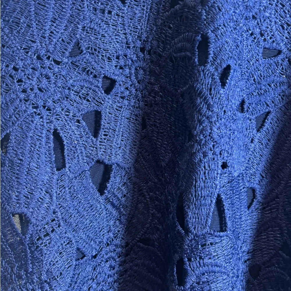 Japna Blue Floral and Lace Top. Medium. - Picture 2 of 8